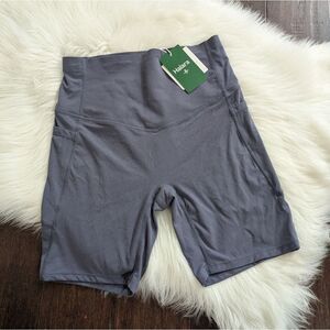 NWT HALARA UltraSculpt Blue Gray Bike Shorts High-Waisted Athletic Wear S Small